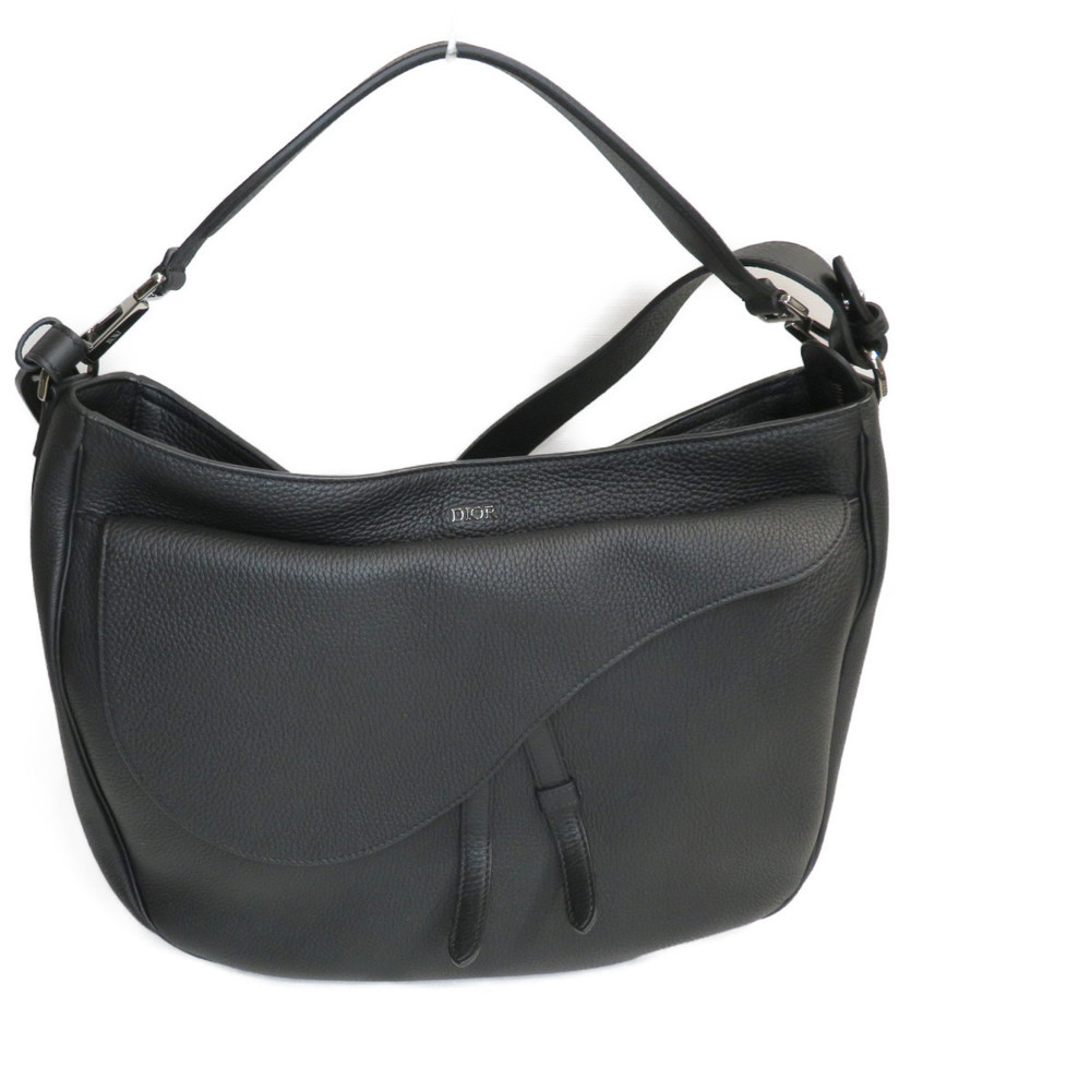 Christian Dior Saddle Soft Shoulder Bag Black